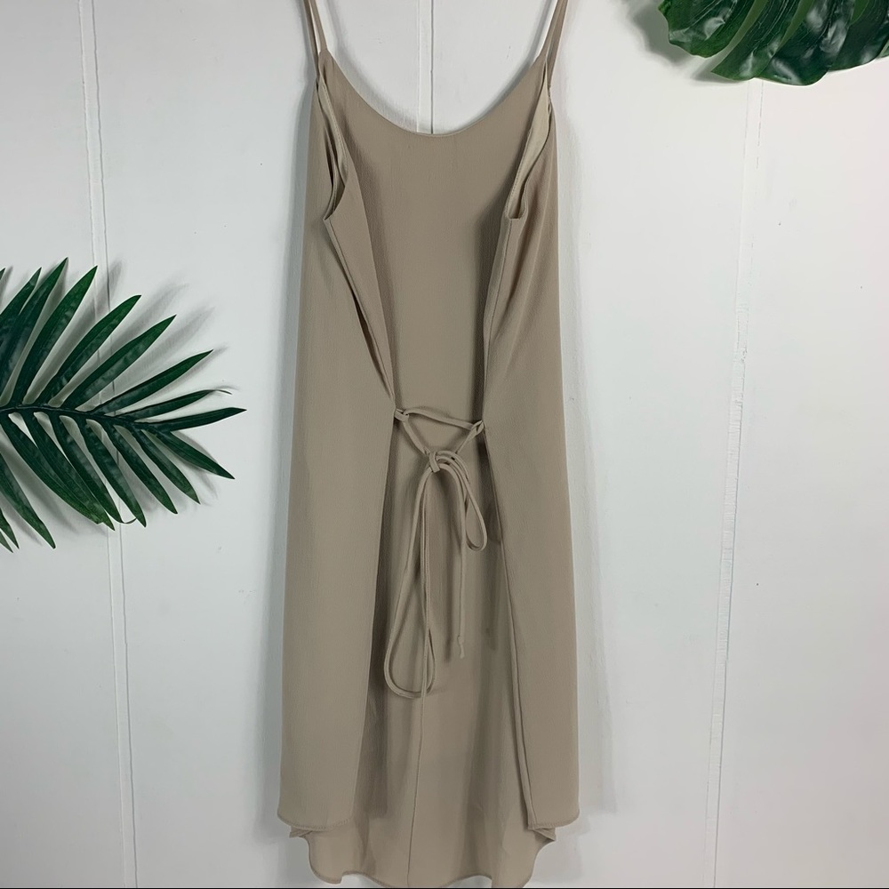 PHANUEL Beige A Line Spaghetti Strap Mini Dress S - Picture 6 of 7